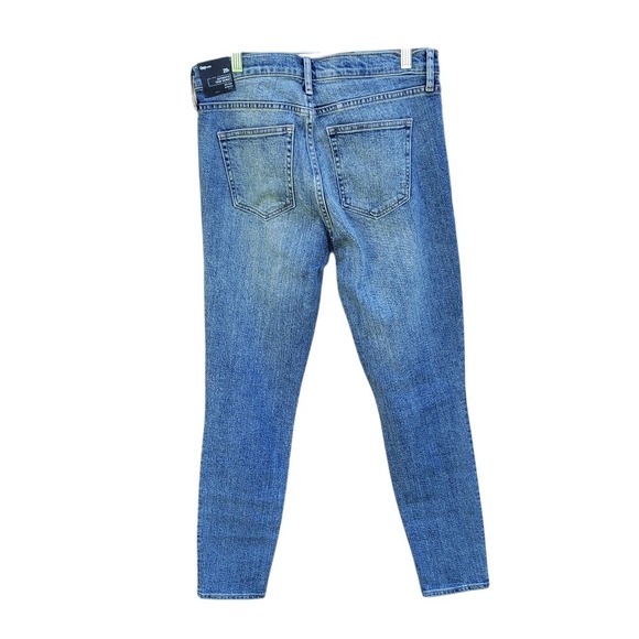 Gap Authentic Mid Rise True‎ Skinny Distressed Medium Indigo Jeans Size 29 - Picture 2 of 12